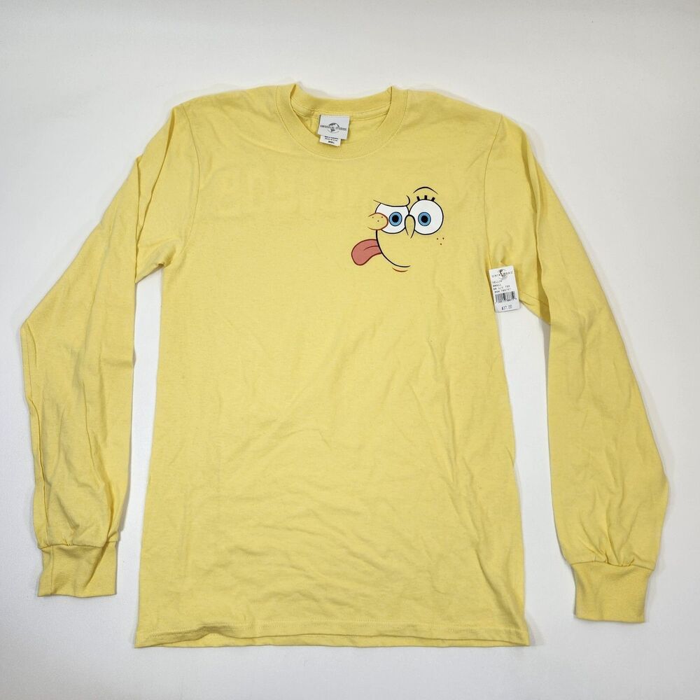 Universal Studios Spongebob Squarepants Men Small Long Sleeve Tee NWT Theme Park